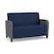 Lesro Siena Lounge Reception Loveseat, Black, MD Ink Back, MD Ink Seat, RS Echo Arm Panels SN1501 - alternate 1